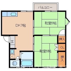 カノエコーポＡ棟の物件間取画像